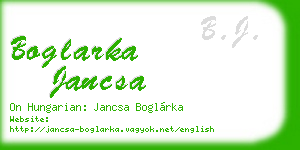 boglarka jancsa business card